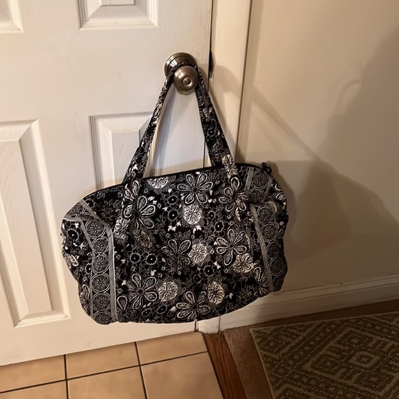 COPY - Large black and white flowered Tote bag - Picture 5 of 5